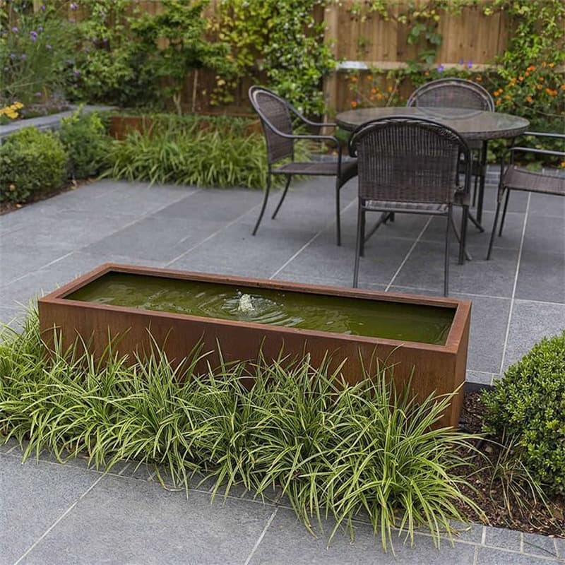 Minimalism Backyard Corten Water Fountain Supplier